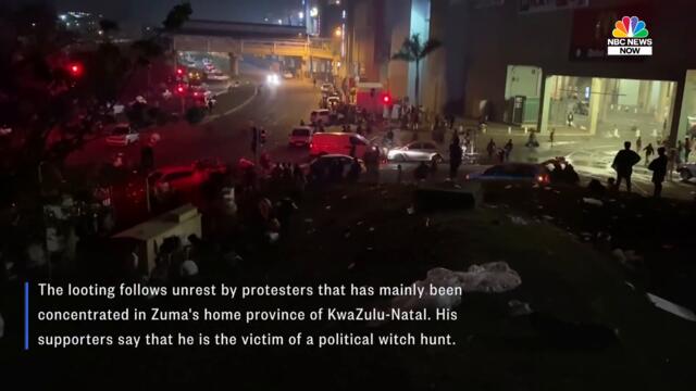 Looters Protest Jailing Of Former South African President Jacob Zuma