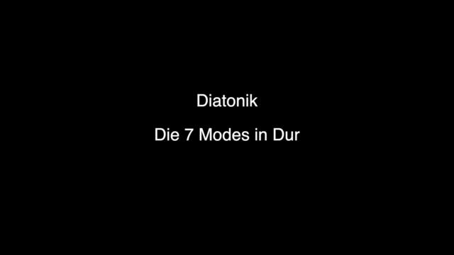 Jazztheorie Anfänger Lesson #2: Diatonik, 7 Stufen/Modes der Tonleiter, Theorie&Praxis