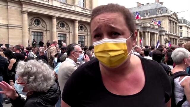 French protesters want 'freedom' amid President Macron's vaccine push