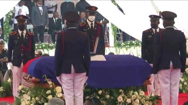 Gunshots ring out at Haiti president’s funeral