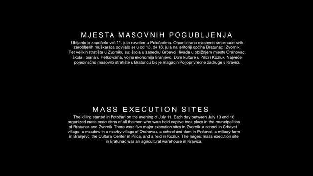 Srebrenica: Naša priča - Mjesta masovnih pogubljenja / English subtitle