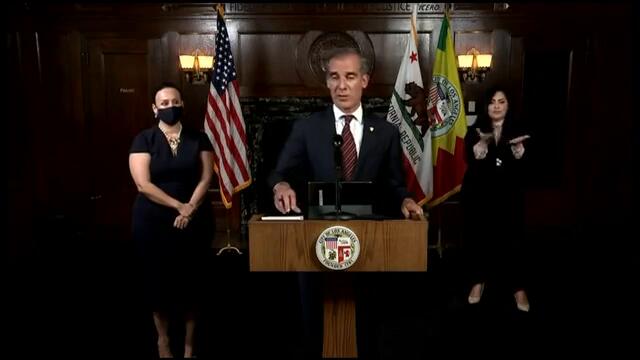 LA mayor addresses surge in COVID-19 cases | FULL