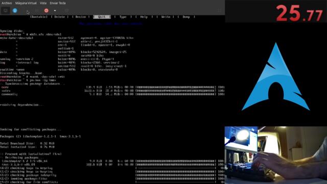 Arch Linux speedrun - 1:14