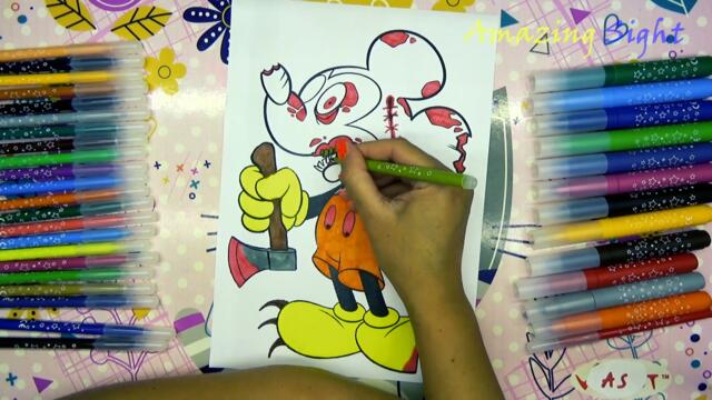 Mickey Mouse ! Scary Version 2021 ! Coloring book for children and Adults ! ميكي ماوس مخيف