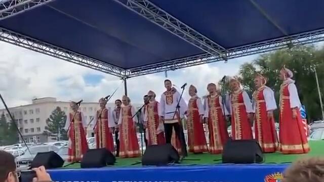 Трогательная встреча Виталины Бацарашкиной в Омске.