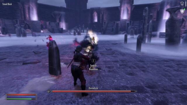 Skyrim Dark souls Edition: Dragon Boss fight Cirilla Vs Durnehviir (True Directional movement+skysa)