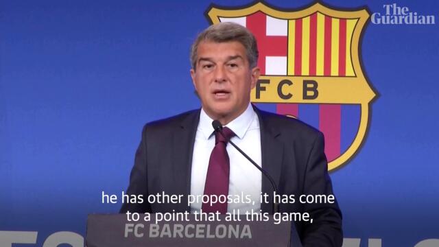 Joan Laporta: Barcelona president says Messi wanted to stay