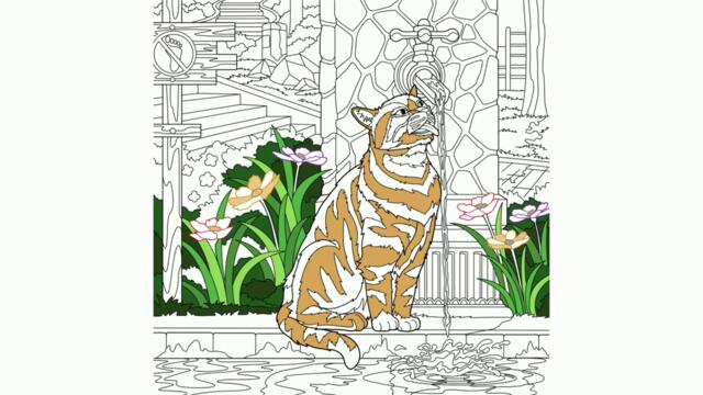 Подборка раскрасок с котами - очень залипательное видео