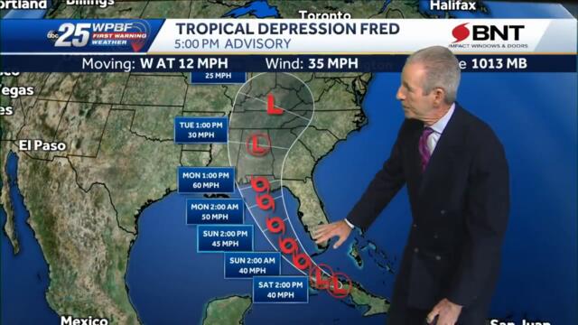5 p.m.: Latest on the Tropics