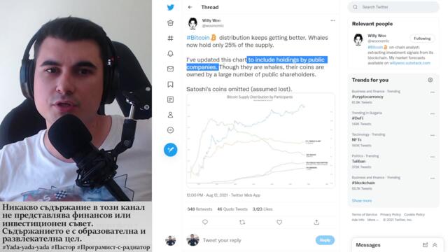 Китовете държат 25% от Биткойните и с времето само спада