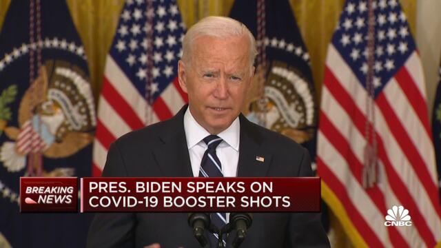 President Joe Biden speaks on vaccine requirements, boosters and masks in schools