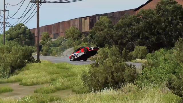 Cars vs Huge Potholes – BeamNG.Drive