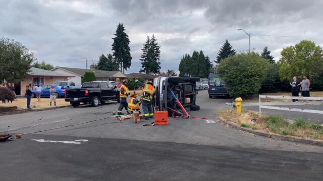 Rollover Accident: Vehicle Extrication Roof Removal with Jaws of Life | Vancouver Fire Department