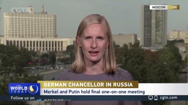 German Chancellor Merkel meets Russian President Putin in Moscow