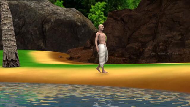 बाघ और यात्री - Tiger Attacks Tourist | Hindi Kahaniya - 3D Animated Panchatantra Moral Stories