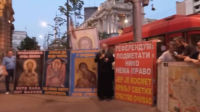 Narobna Litija 276 u BG. Peti govor oca Antonija ispred Vlade Srbije.  21.Aug.2021. 19h50m.9de✝️📹🥁