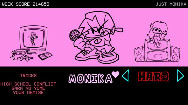 Friday Night Funkin' - VS Monika HD FULL WEEK + Cutscenes (FNF HD Mod) (Doki Doki Literature Club)