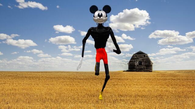 Mickey Mouse vs Siren Head Car and Skeleton Coffin Dance in disco