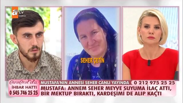 Mustafa'nın annesi Seher canlı yayında! - @Esra Erol'da 6 Eylül 2021