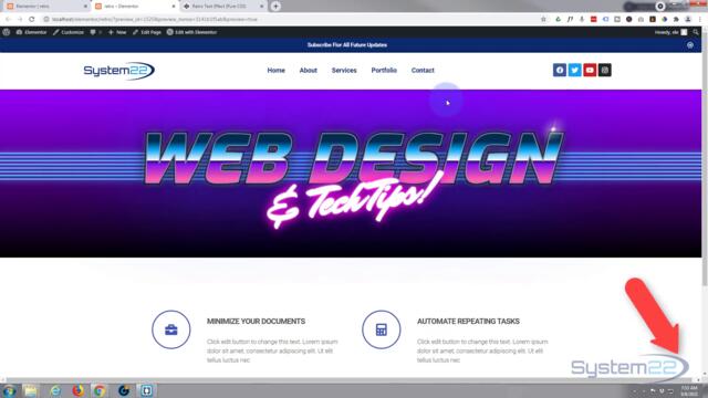 Elementor Full Width Retro Text Banner With Link 👍👍👈👍