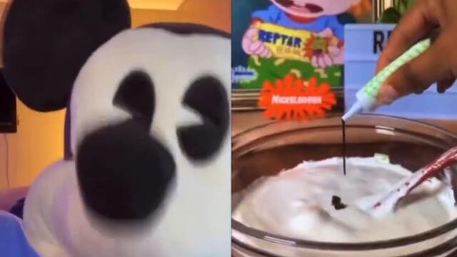 Mickey Mouse reacts to making CHOCOLATE