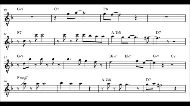 Miles Davis - Bye Bye Blackbird Transcription For Guitar