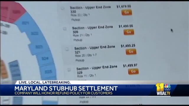 StubHub to refund Marylanders under multistate settlement