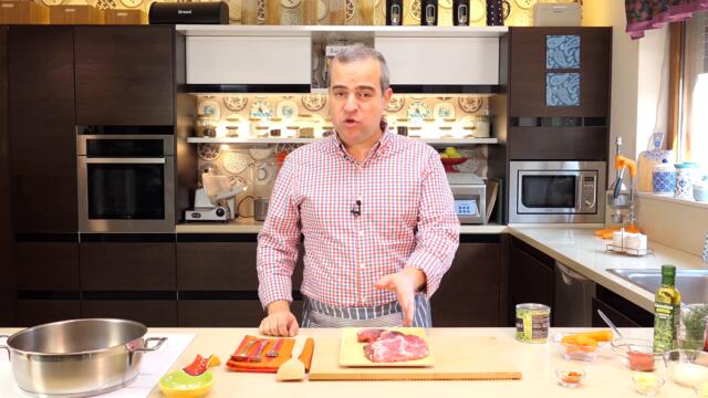 Телешко с грах и моркови