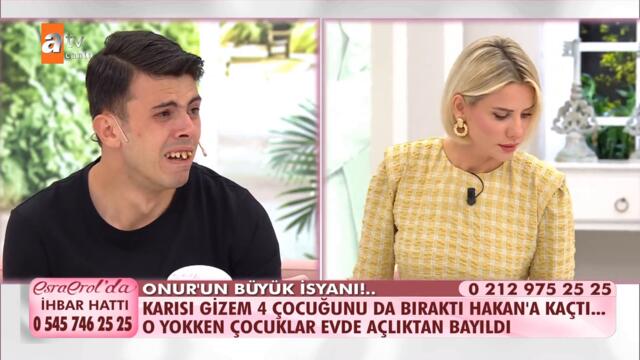 Karısı Gizem, 4 çocuğunu da evde aç bırakıp Hakan'a kaçtı! - @Esra Erol'da 21 Eylül 2021