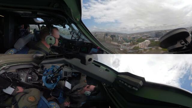 Royal Australian Air Force C-17A Globemaster Sunsuper Riverfire rehearsal... in 360° 🌐