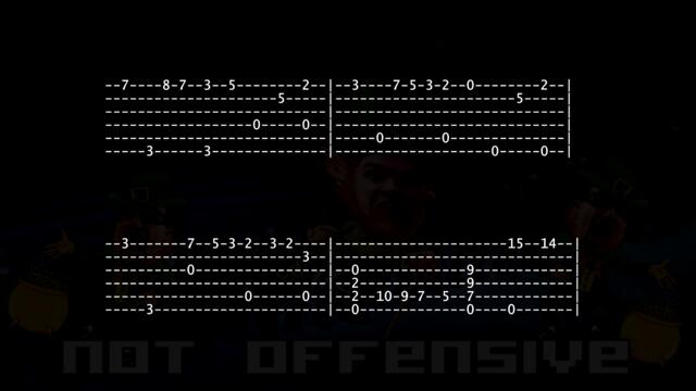 Ebunny - Leprechauns Dance (Markipliers Offending The Irish Song) Full Music Tab For One Guitar