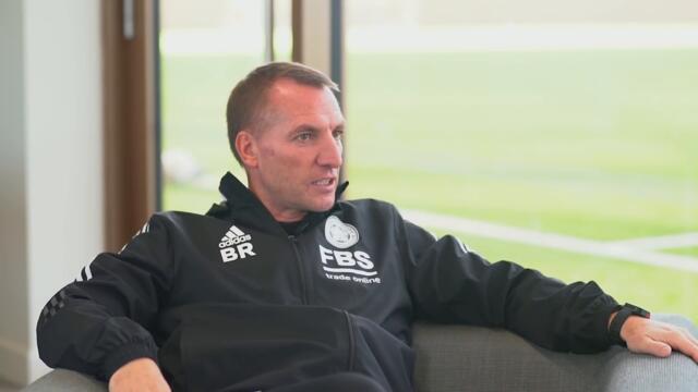 Brendan Rodgers reacts to Leicester fans booing after their 2-2 draw against Burnley