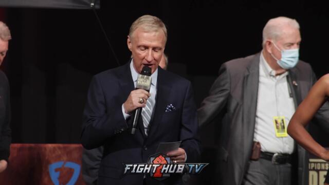 DEONTAY WILDER LOOKS MASSIVE FOR TYSON FURY WEIGH IN - FULL FURY WILDER 3 WEIGH IN