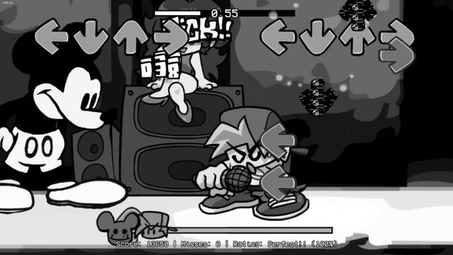 Friday Night Funkin - Really Happy but everytime it's Mickey Mouse turn a Different Skin Mod is used