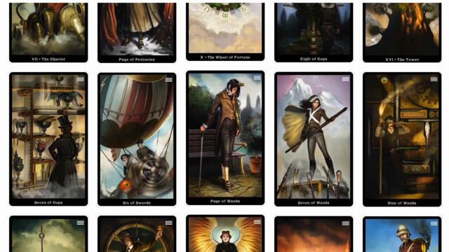 Steampunk Tarot Deck (By Barbara Moore) Review | Tarot Cards List [All 78 Steampunk Tarot Cards]