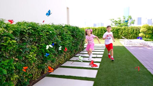 Diana and Roma learn to be active and develop good habits with dads motivation