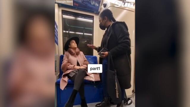 Mass row breaks out with commuters on a train over face masks and seats