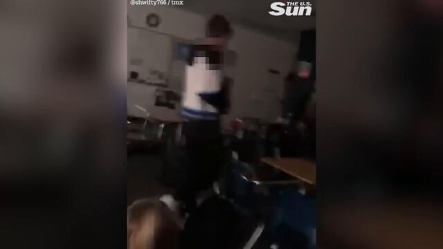 Michigan school shooting - Harrowing video of pupils hiding and fleeing