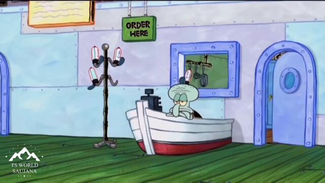 Godzilla fights with Kong in Krusty Krab (with subtitles)