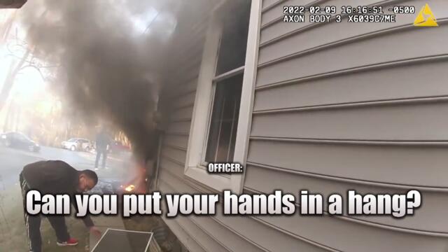 Teen Jumps From Burning House