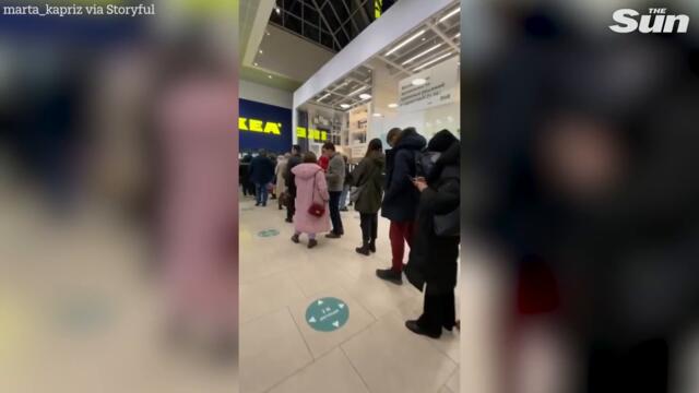 Russians queue for final taste of the west as McDonald's and Ikea pull out over Ukraine invasion