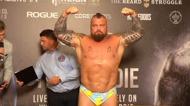 HEAVIEST FIGHT IN HISTORY! - THOR 'THE MOUNTAIN' BJORNSSON & EDDIE 'THE BEAST' HALL (FULL) WEIGH IN