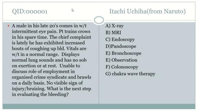 Itachi's Medical Question (2 min long)