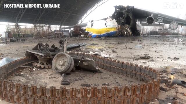 New footage shows wreckage of world’s largest plane An-225 Mriya