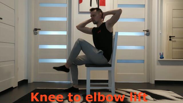 Easy seated chair abs exercises