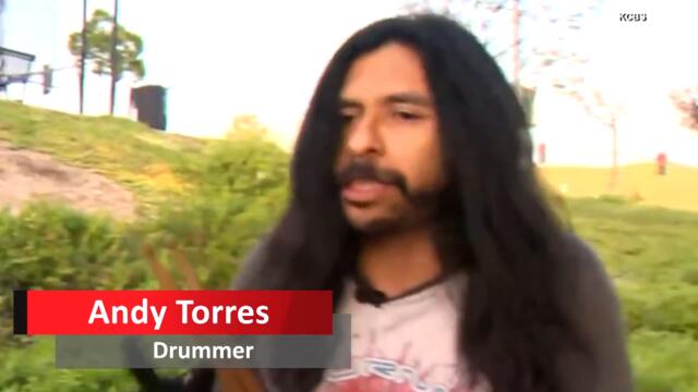 Man With Ax Destroys Musician's Drum Kit