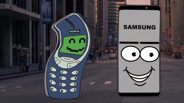 Dance NOKIA,Apple and Samsung Animation  II vevo meme