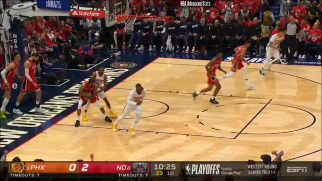 Deandre Ayton 28 pts 17 rebs 3 stls vs Pelicans 2022 PO G3