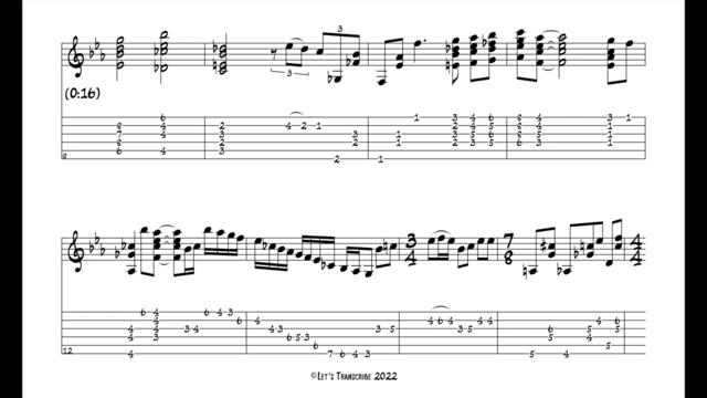"My Old Flame" - Joe Pass (Jazz Guitar Transcription)