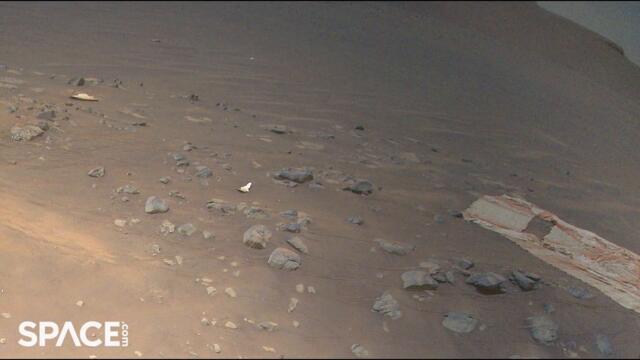 Mars helicopter spots Perseverance landing gear debris during flight